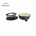 Heavy-Duty Cast Iron Enamel Fondue Set